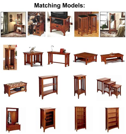 Craftsman Mission Oak Side End Table Magazine Rack