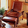 Deluxe Ash Morris Recliner & Ottoman Set
