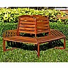 Teak Type Hardwood Tree Bench 29" Dia.