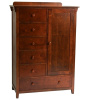 Mission Cherry Six Drawer Chifforobe Dresser Chest