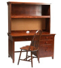 Mission Cherry Computer Desk and Hutch