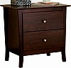 Espresso Shaker 2 Drawer Nightstand