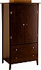 Espresso Shaker Clothing or Entertainment Armoire