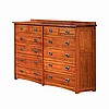 Quarter Sawn Oak Mission Craftsman 12 Drawer Dresser