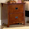 Mission Distressed Oak 2 Drawer Nightstand