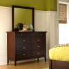 Mission Shaker Distressed Cherry Dresser w/Mirror