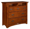 Quarter Sawn Oak Mission Craftsman Bed Height TV Stand