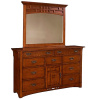 Quarter Sawn Oak Mission Craftsman 9 Drawer Dresser w/Mirror