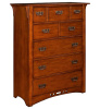Quarter Sawn Oak Mission Craftsman 5 Drawer Chest