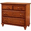 Rustic Oak 3 Drawer Dresser Chest