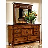 Mission Chestnut Oak 9 Drawer Dresser & Mirror