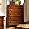 Mission Chestnut Oak 5 Drawer Dresser Chest