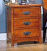 Mission Craftsman Maple 3 Drawer Nightstand