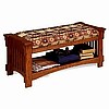Craftsman Mission Oak Upholstered Bench