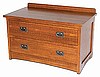 Quarter Sawn Oak Mission Craftsman 2 Drawer Chest