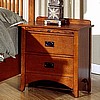 Mission Craftsman Oak 2 Drawer Nightstand