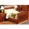 Quarter Sawn Oak Mission Craftsman Queen Slat Bed