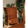 Quarter Sawn Oak Mission Craftsman 5 Drawer Dresser