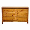 Shaker Mission Solid Wood Honey 6 Drawer Dresser