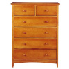 Shaker Mission Wood Oak 6 Drawer Dresser Chest