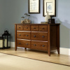 Rustic Oak Shaker 6 Drawer Dresser