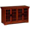Oak Mission Glass Door Lowboy Sideboard Buffet