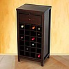 Mission Shaker Cappuccino Wine Rack Cabinet Bar
