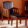 Mission Craftsman Oak Morris Chair & Ottoman