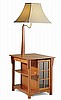 Mission Oak Side Table w/Lamp