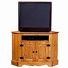 Rustic Craftsman Solid Wood 37" TV Corner Cabinet