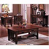 Craftsman Dark Hardwood Side End Table