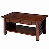 Dark Oak Solid Wood Mission Craftsman Coffee Table