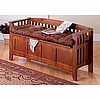 Mission Cherry Lowback Storage Bench
