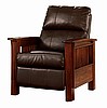 Mission Craftsman Leather Morris Recliner