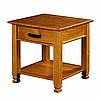 Shaker Mission Honey Side End Table w/Drawer