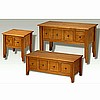Shaker Mission Honey End Table w/Two Drawers