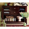 Craftsman Mission Espresso Console Table Cabinet