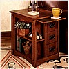 Craftsman Mission Oak Nightstand Magazine Rack