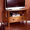 Mission Craftsman Oak Corner TV Stand - 47" TV