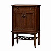 Shaker Mission Dark Wine Cabinet Bar
