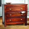 Craftsman Cottage Brown 3 Drawer Dresser Chest