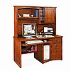 Oak Mission Craftsman Computer Desk Hutch