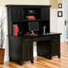 Mission Craftsman Black Computer Desk & Hutch