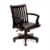Mission Craftsman Black Leather Office Chair