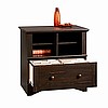 Antiqued Black Mission Lateral File Cabinet
