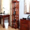 Mission Craftsman Shaker Walnut 4-Shelf Tall Bookcase