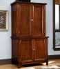 Mission Shaker Cherry Computer Armoire