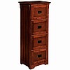 Mission Craftsman Style Oak 4 Drawer File Cabinet