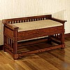 Mission Craftsman Oak Deluxe Storage Bench