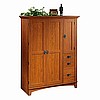 Deluxe Mission Craftsman Computer Armoire